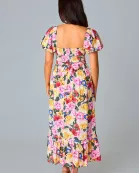 Ross Cut Out Midi Dress - Monet