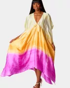 Mamie Caftan Maxi Dress - Strawberry Limeade