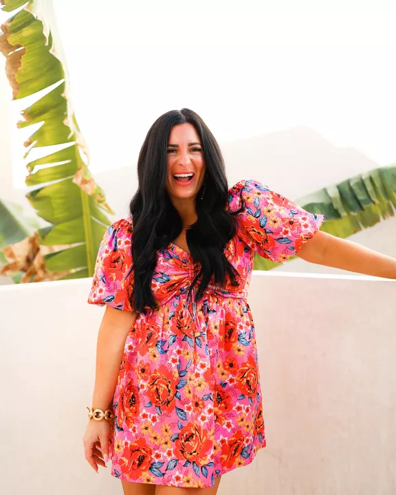 Hannah Elastic Waist Mini Dress - Daisy Days
