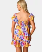 Diego Babydoll Mini Dress - Pansy