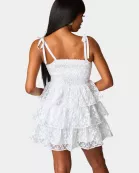 Suzanne Lace Mini Dress - Ivory Eyelet