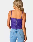 Jolee Vegan Leather Tank Top - Purple