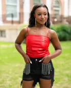 Jolee Vegan Leather Tank Top - Crimson