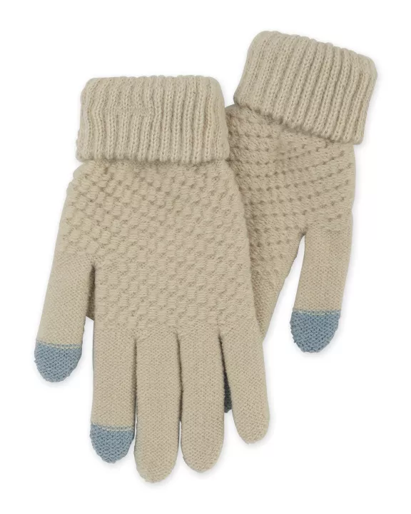 Bailey Knit Gloves - Beige