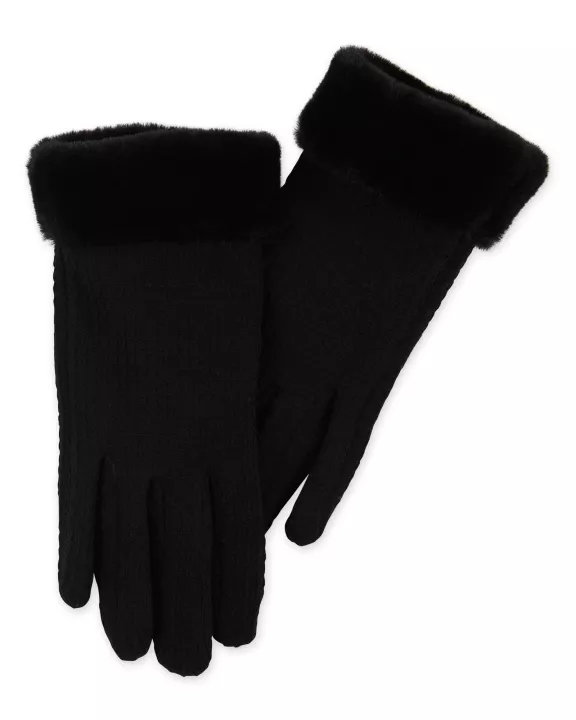 Winter Waffle Gloves - Black