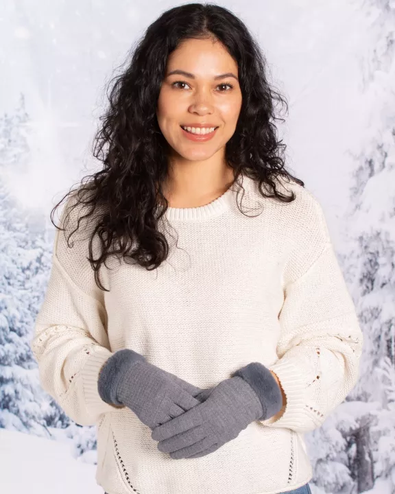 Winter Waffle Gloves - Gray