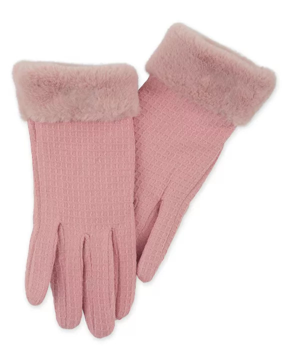 Winter Waffle Gloves - Pink