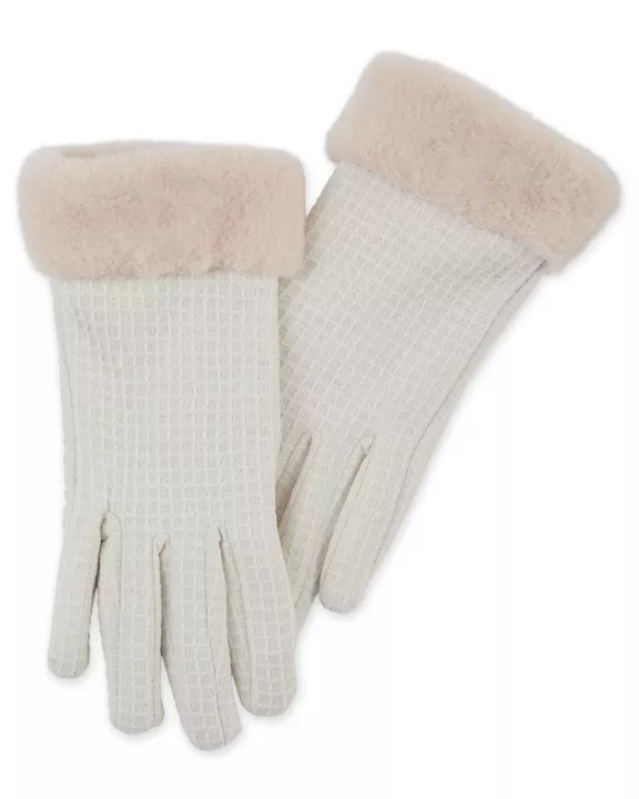 Winter Waffle Gloves - Off White
