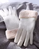 Winter Waffle Gloves - Off White