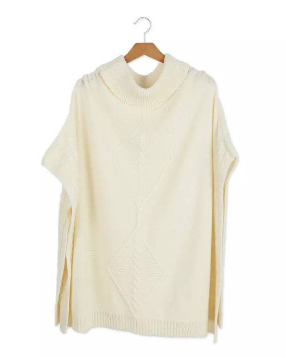 Bailey Poncho - Cream