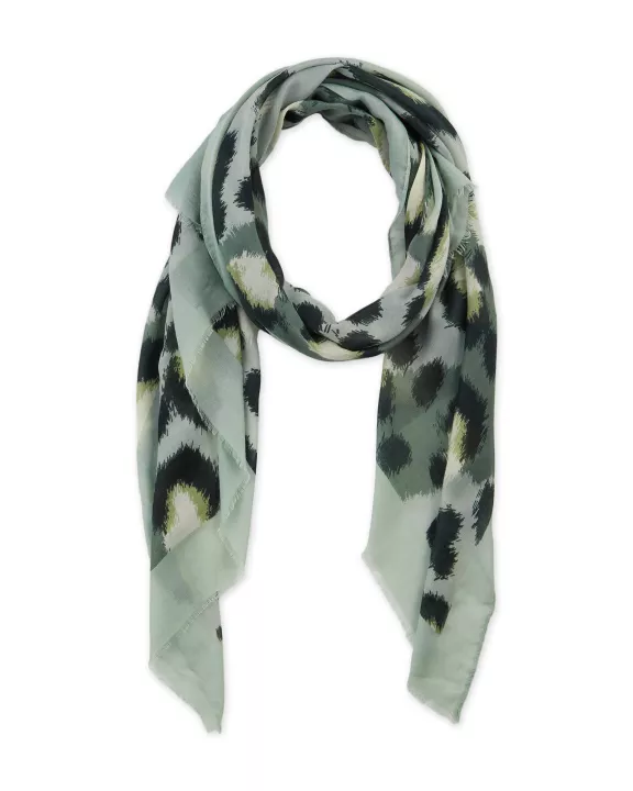 Leopard Print Scarf - Green