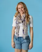 Abstract Print Scarf - Yellow