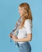 Abstract Print Scarf - Yellow