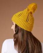 Cheveron Knit Hat - Mustard Yellow