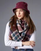Corduroy Bucket Hat - Cranberry
