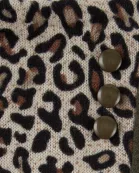 Leopard Button Gloves - Green