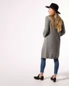 Long Courtney Slit Poncho - Gray