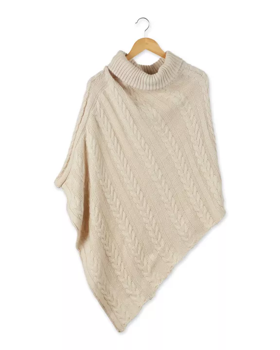 Marissa Knit Poncho - Muted Lavender