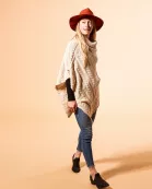 Marissa Knit Poncho - Muted Lavender