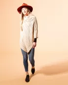 Marissa Knit Poncho - Muted Lavender
