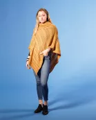 Marissa Knit Poncho - Gold