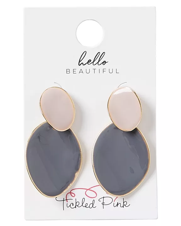 Gray Slipper Earrings