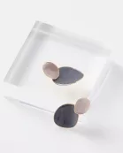 Gray Slipper Earrings