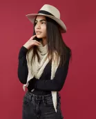 Fall Cowboy Scarf - White