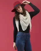 Fall Cowboy Scarf - White