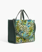 Evergreen Monstera Embellished Bag