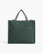 Evergreen Monstera Embellished Bag