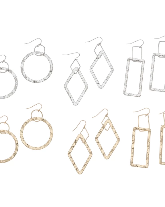 Large Open Geo Earring Assortment of 12