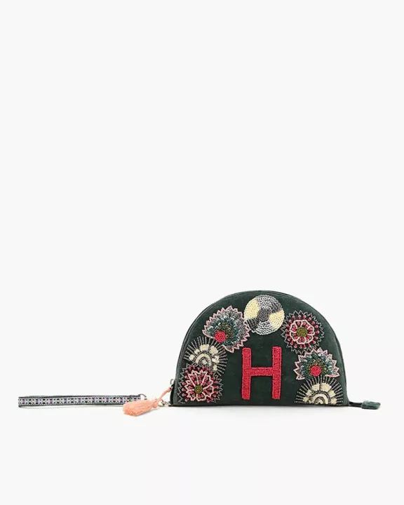 H Half Moon Wristlet