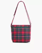 Plaid Pop Floral Shoulder Bag