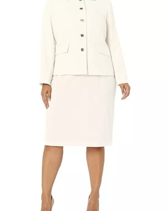 Le Suit Jacket and Skirt Suit (Plus Size)