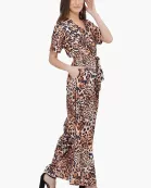 Set of 6 Brown Leopard Jumpsuit (S,M,L)