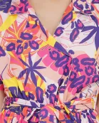 Set of 6 Leopard in Bright Forest Jumpsuit (S,M,L)