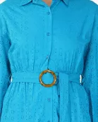 Set of 6 Maya Blue Drop Shoulder Dress (S,M,L)
