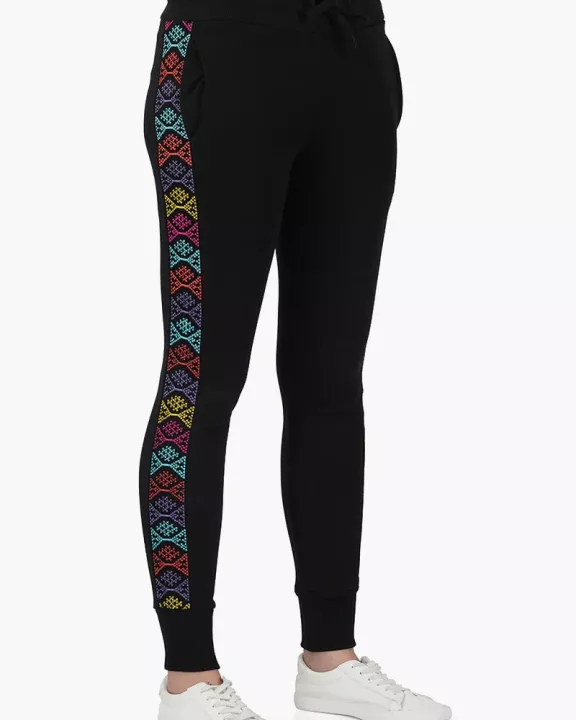 Set of 6 Black Trouser with Embroidered Side seam (S,M,L)