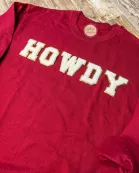 HOWDY Chenille Patch Sweatshirt
