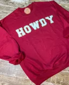 HOWDY Chenille Patch Sweatshirt