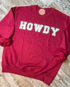 HOWDY Chenille Patch Sweatshirt
