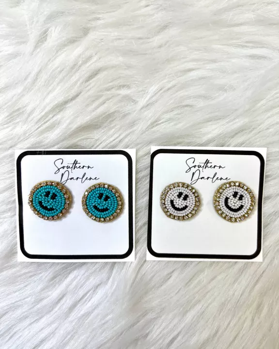 Happy Face Stud Earrings