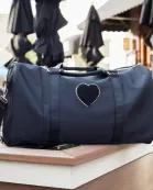 Black Varsity Patch Duffle
