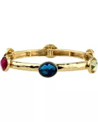 Faceted oval crystal bracelet