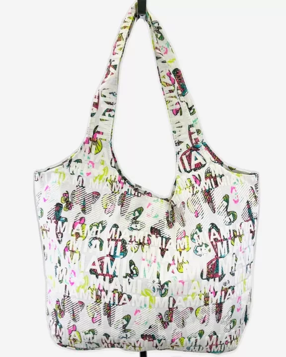 VIA FIORE Bright White Miami Beach Tote Sun-Kissed Style