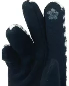 VIA FIORE Black And White Fashion Gloves Versatile Women's