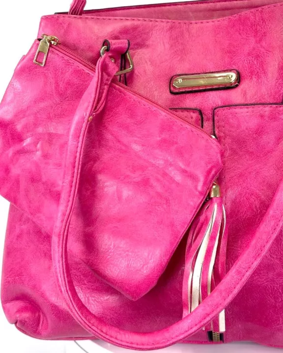 VIA FIORE Fashion City Collection Miami Handbag Fuchsia
