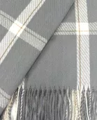 VIA FIORE Gray Jacquard Scarf Trendy Winter Essential