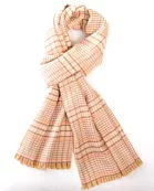VIA FIORE Pink Plaid Scarf - Chic Winter Wrap